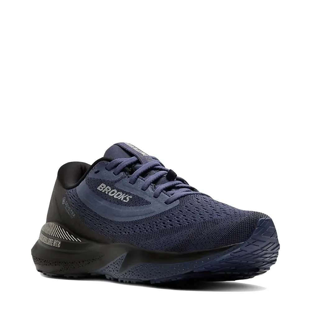 Brooks Men's Adrenaline GTS 24 GTX Waterproof Sneaker in Black/Nightshadow/Coconut Anti - skid