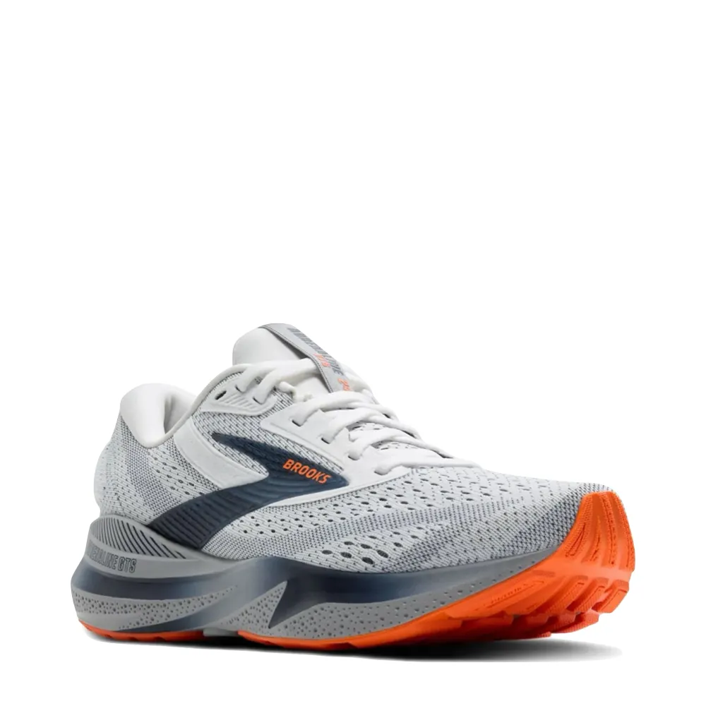 long - lasting shoes smooth - surface shoes Brooks Men's Adrenaline GTS 24 Sneaker in White/Peacoat/Alloy