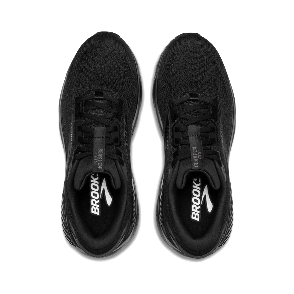 intermediate - level shoes Brooks Men's Beast GTS 24 Sneaker in Black/Black/Ebony