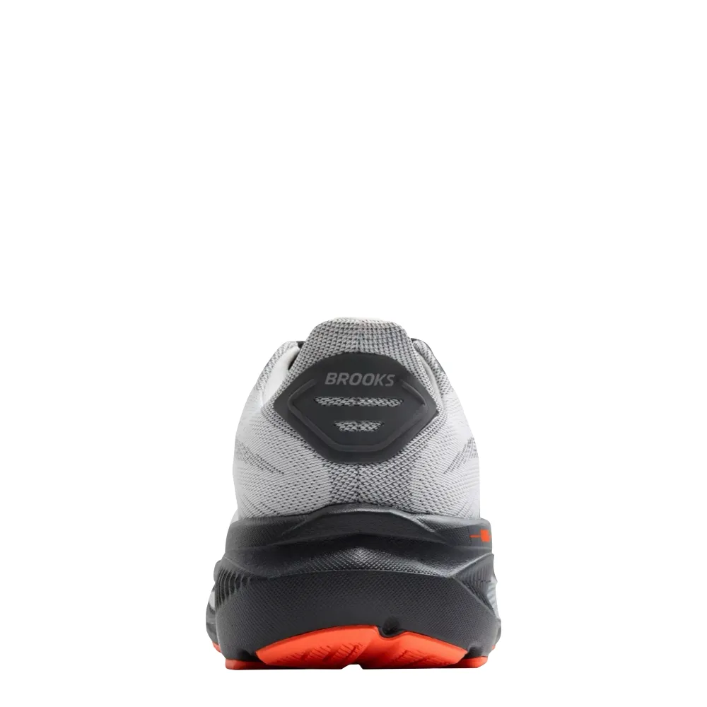 reinforced - structure shoes Brooks Men's Ghost 17 Sneaker in Oyster Mushroom/Orange/Ebony