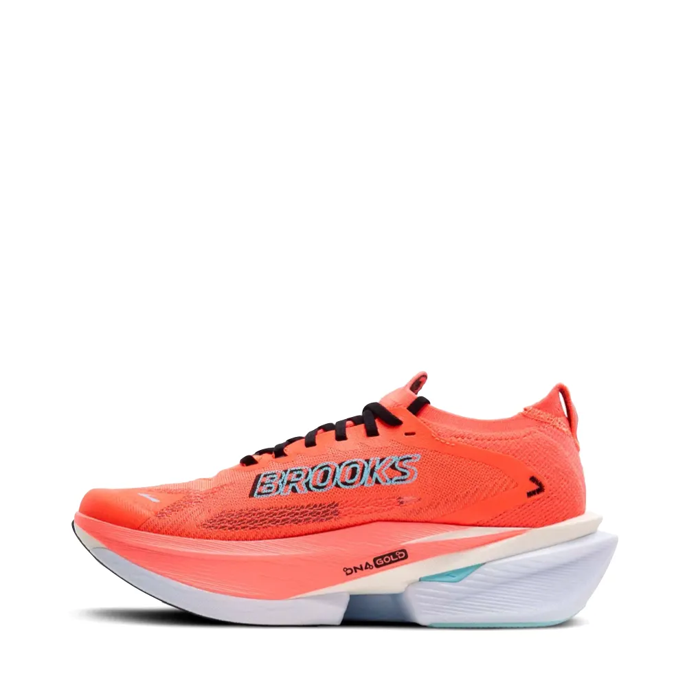 Brooks Men's Hyperion Max 3 Sneaker in Fiery Coral/Black rubber outsole shoes