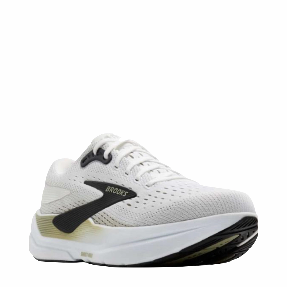 Brooks Men's Ghost Max 3 Sneaker in Bright White/Tea/Black Grip Hike