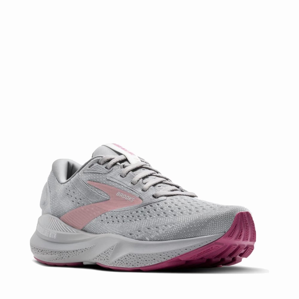 Brooks Women's Adrenaline GTS 24 Sneaker in Alloy/White/Zephyr Weekend Trips Classic Design