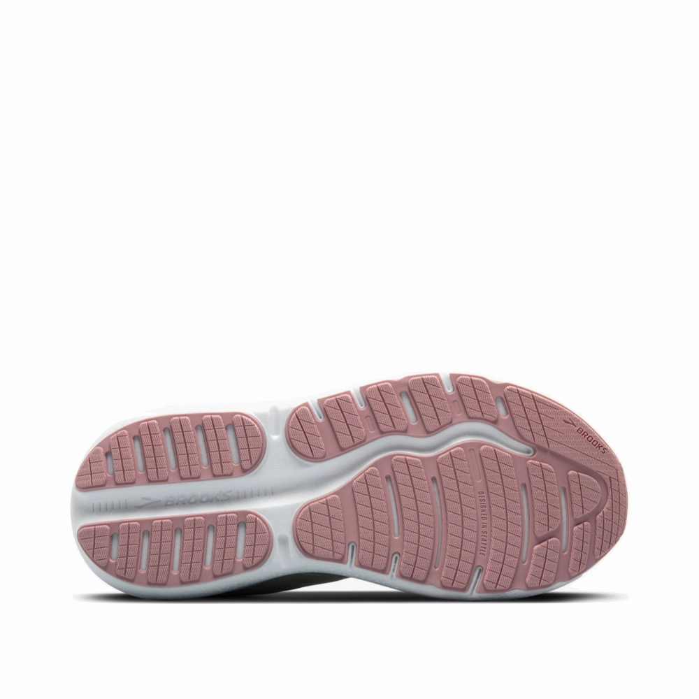 Airy Feel Brooks Women's Ghost Max 2 Sneaker in Coconut Milk/Gray/Zephyr