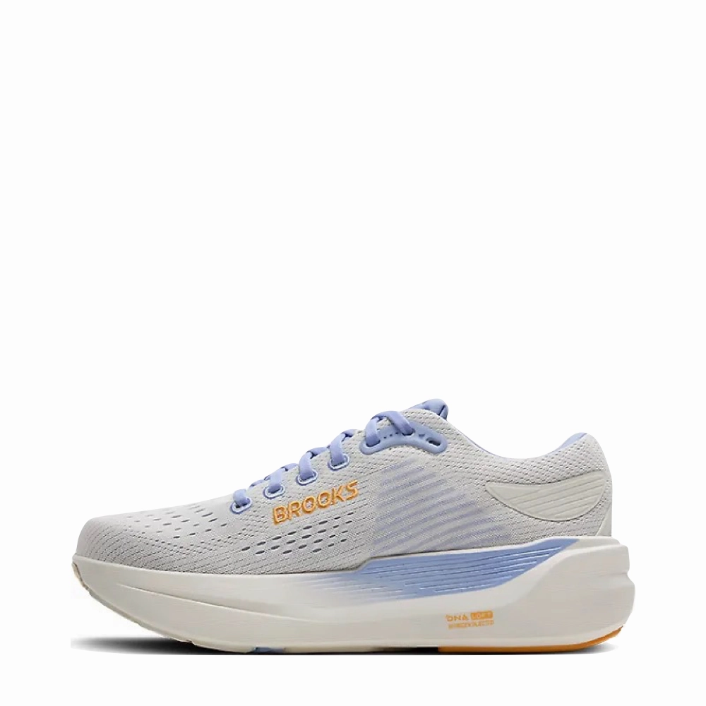 Brooks Women's Ghost Max 3 Sneaker in Coconut/Blue Heron/Orange Home Style Campus Life