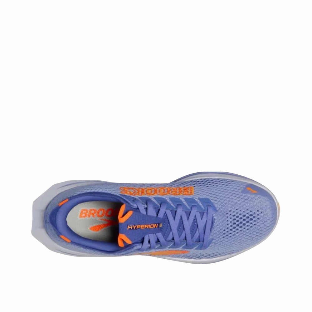 Brooks Women's Hyperion 3 Sneaker in Blue Heron/Orange/White Urban Pace Save Step