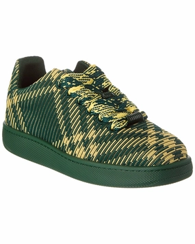 Burberry Check Knit Box Sneaker running in a triathlon stretchy - straps