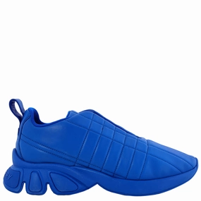 military - style shoes weekday run Burberry Deep Marine Blue Classic Quilted Leather Sneakers