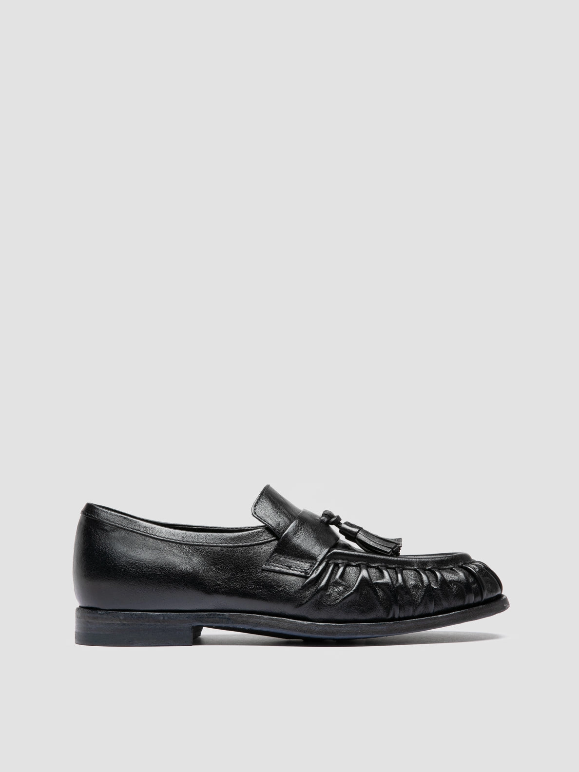 Clean Silhouette SOLITUDE 108 - Dark Blue Leather Tassel Loafers