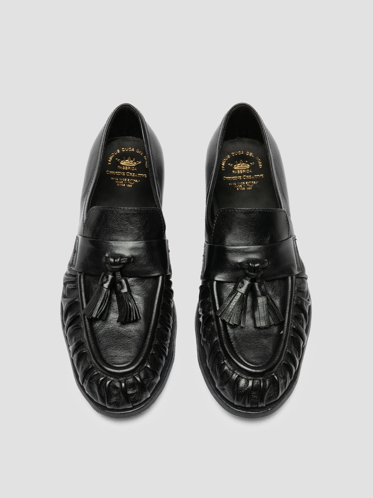 Polished Look Guest Style SOLITUDE 108 - Dark Blue Leather Tassel Loafers