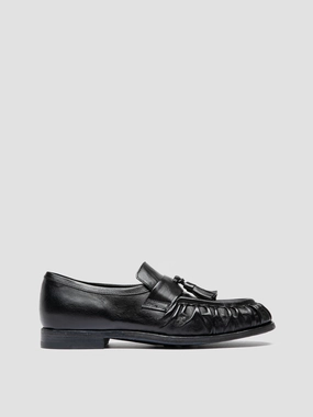 Clean Silhouette SOLITUDE 108 - Dark Blue Leather Tassel Loafers