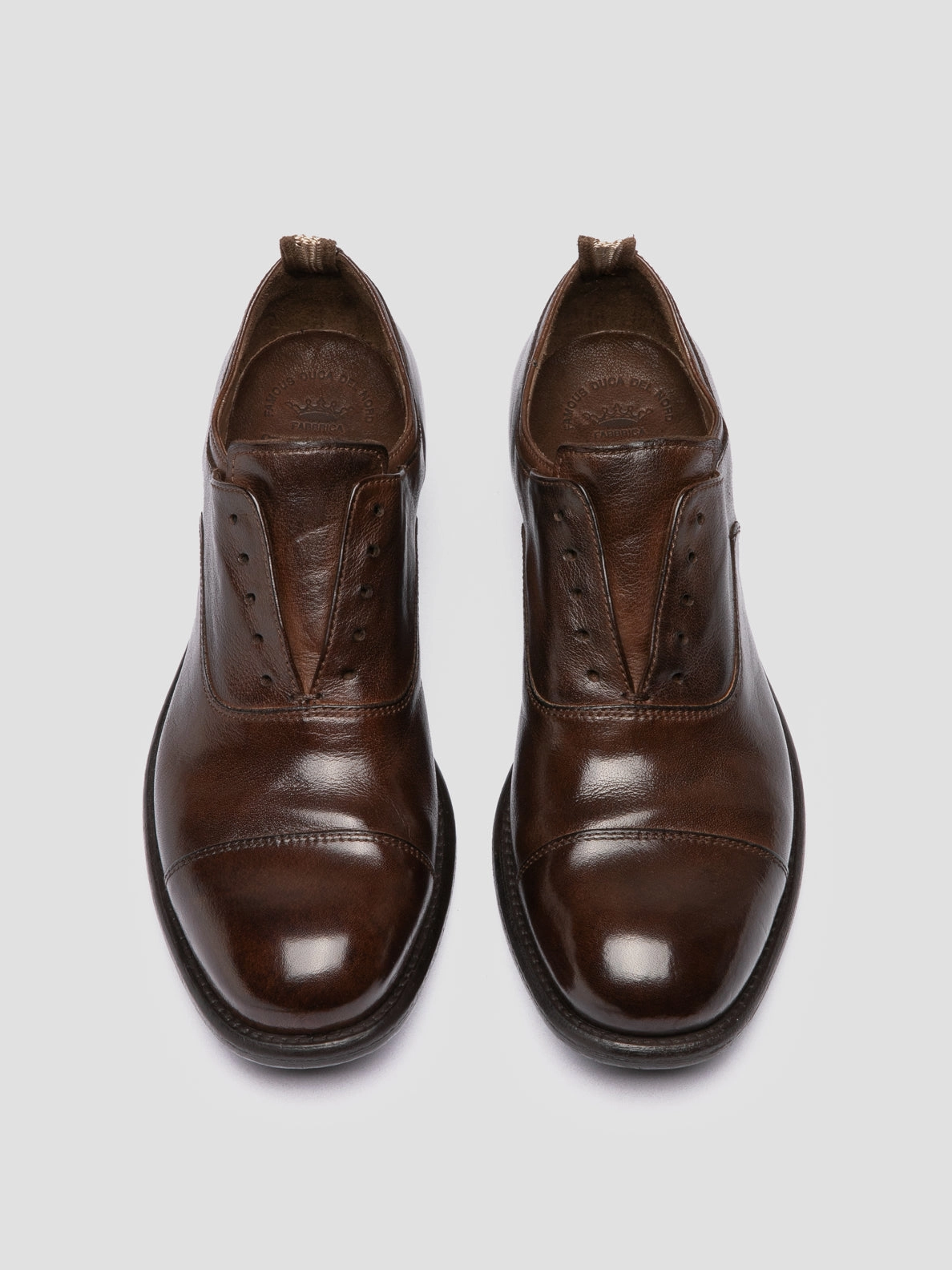 CALIXTE 003 - Dark Brown Leather Oxford Shoes Breathable Material Weekend Mood
