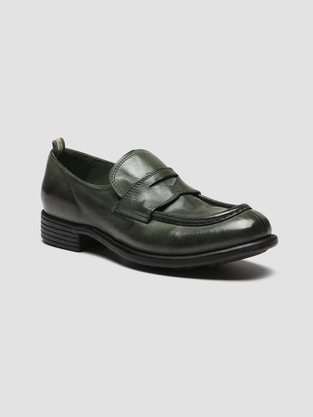 Style Clean State Dinner CALIXTE 020 - Green Leather loafers