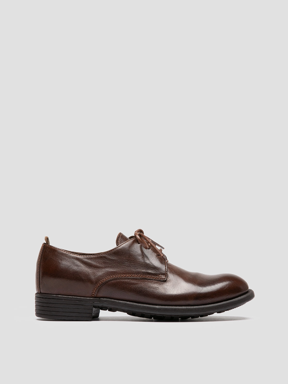CALIXTE 068 - Brown Leather Derby Shoes Travel Office