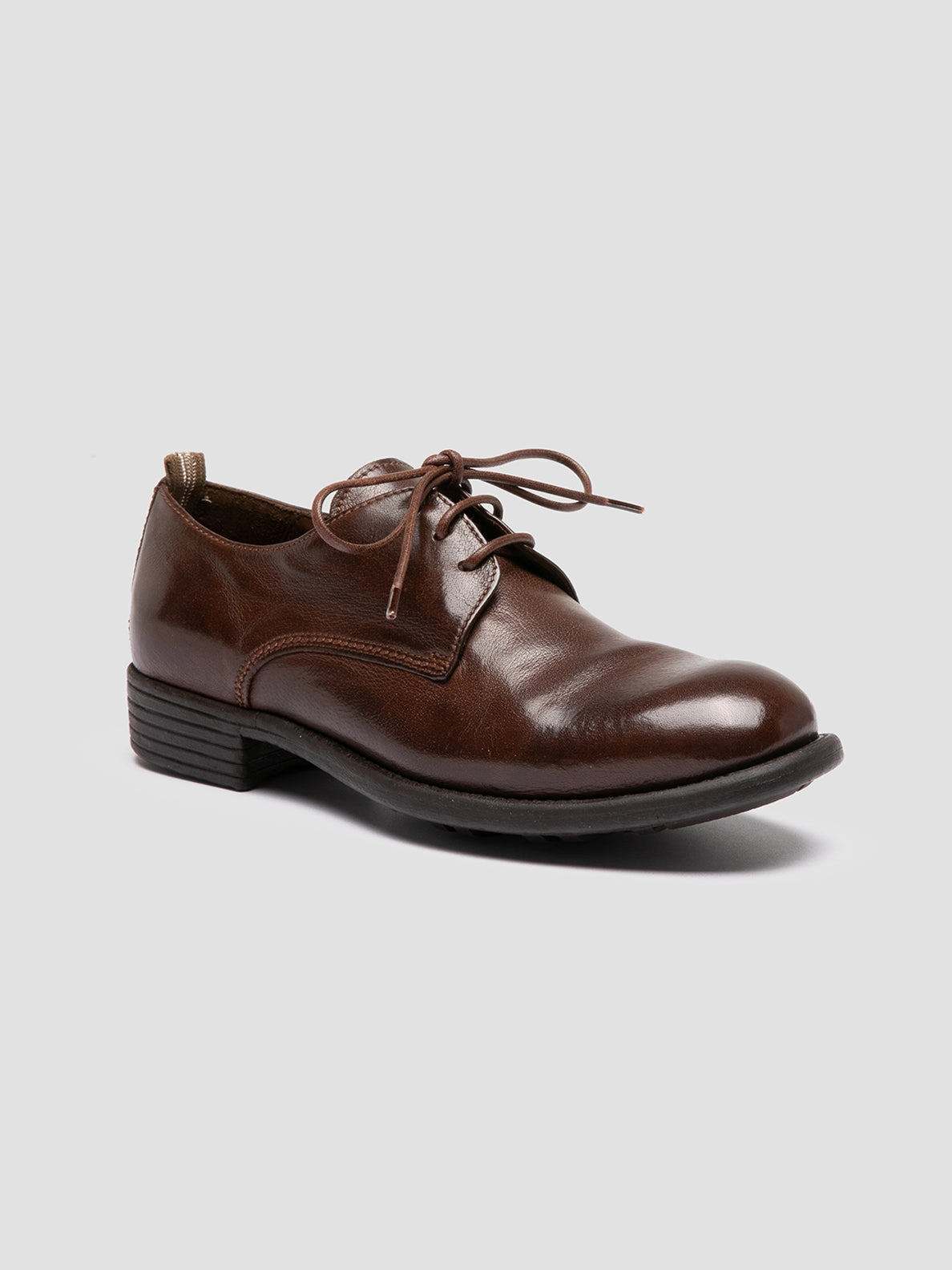 Team leader Office use CALIXTE 068 - Brown Leather Derby Shoes
