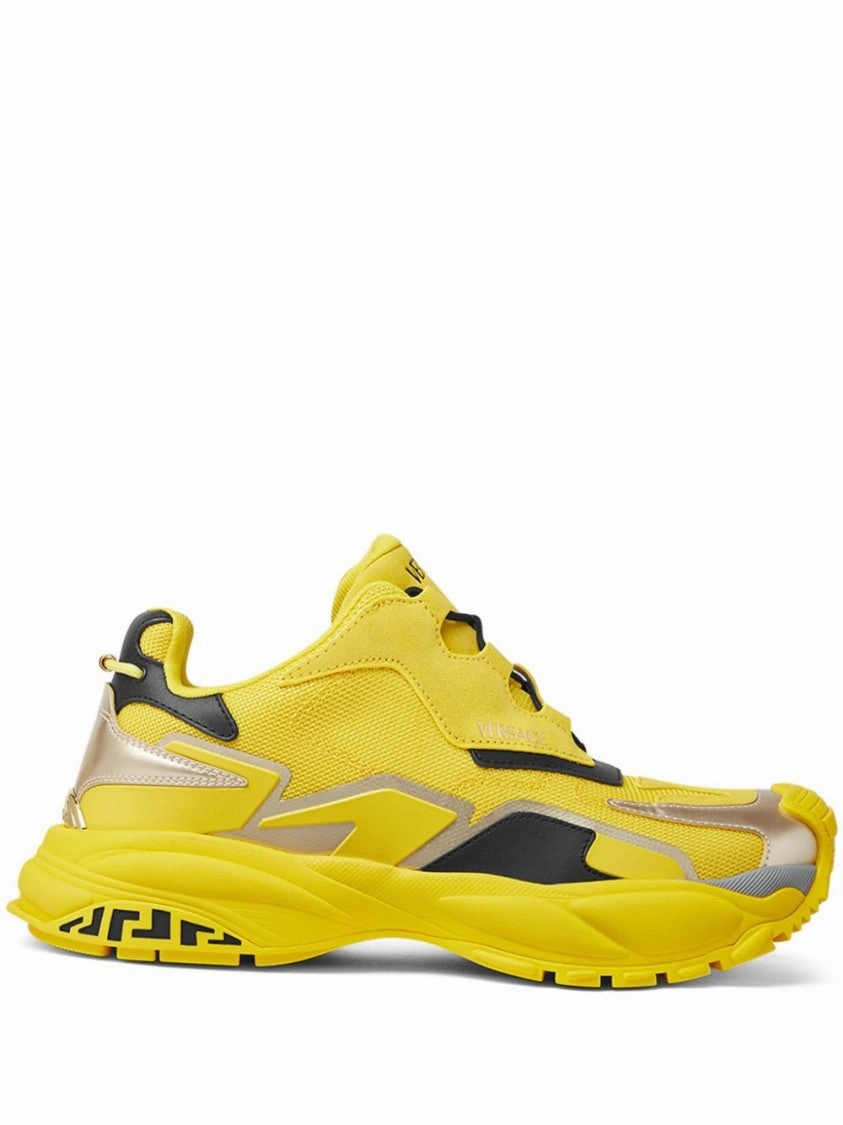 running in an underpass area shoes customer - satisfaction Canary Yellow Sneakers With Drawstring Fastening