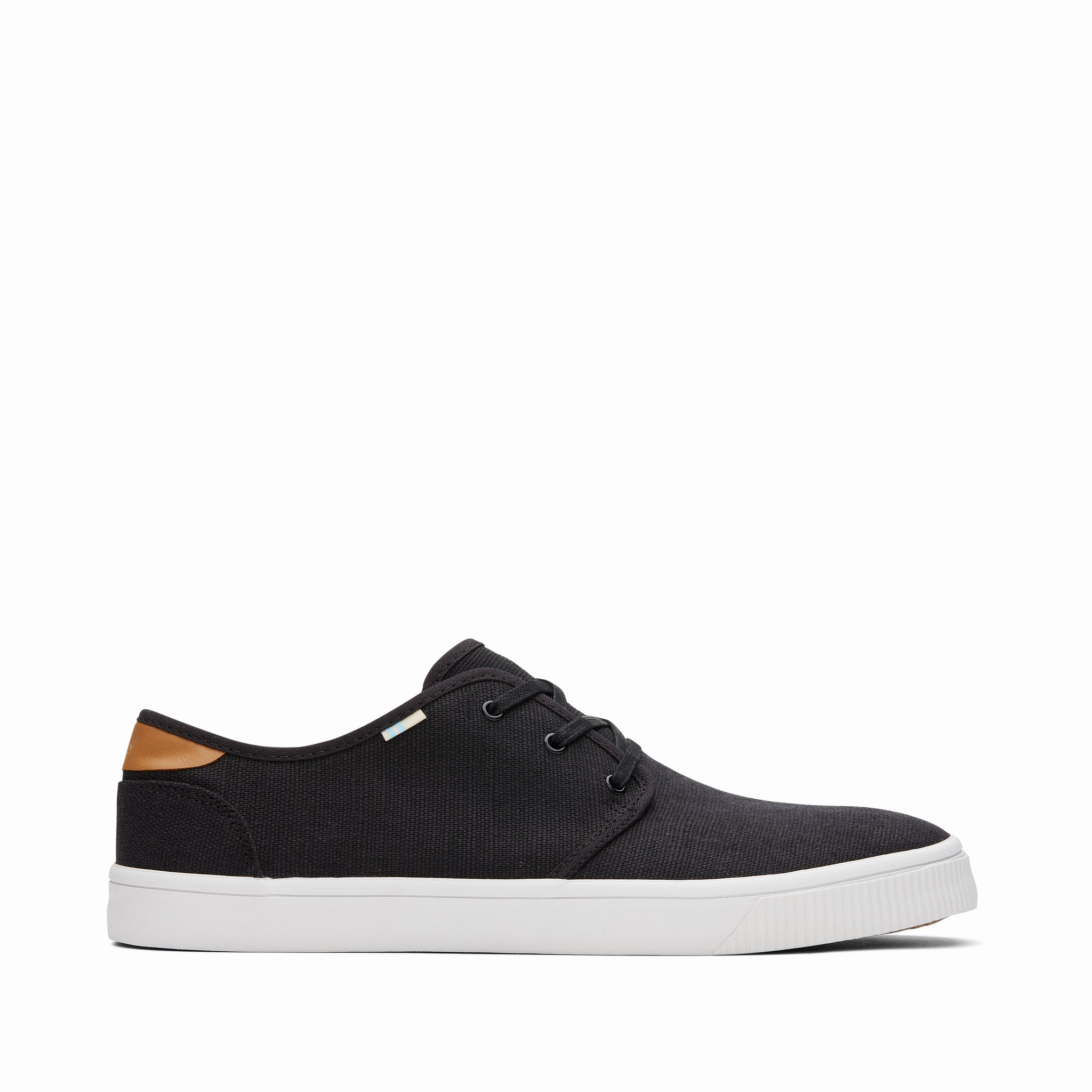 Metallic accents bone health Carlo Black Heritage Canvas Lace-Up Sneaker