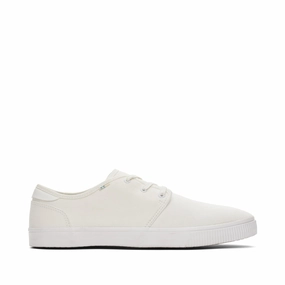 running for leisure shoes Carlo White Canvas Lace-Up Sneaker