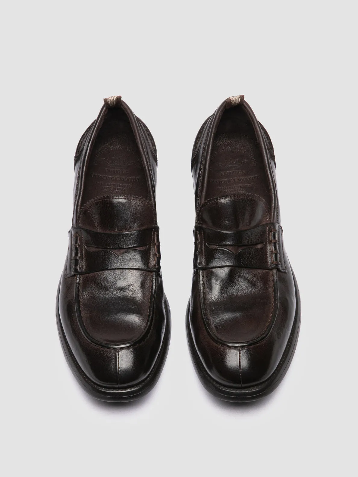 City Executive CHRONICLE 056 - Dark Brown Leather Penny Loafers
