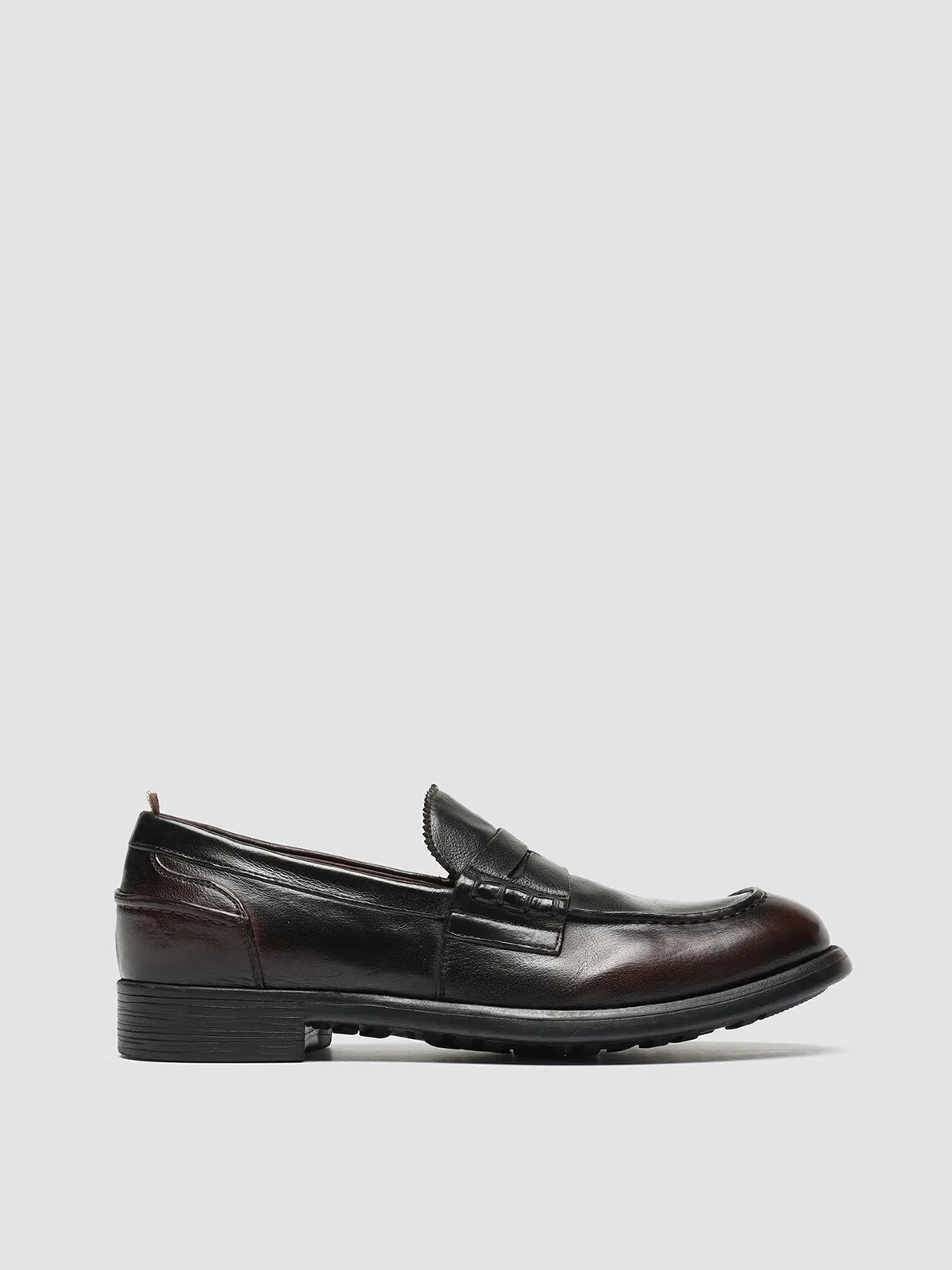 CHRONICLE 056 - Dark Burgundy Leather Penny Loafers Soft Bottom