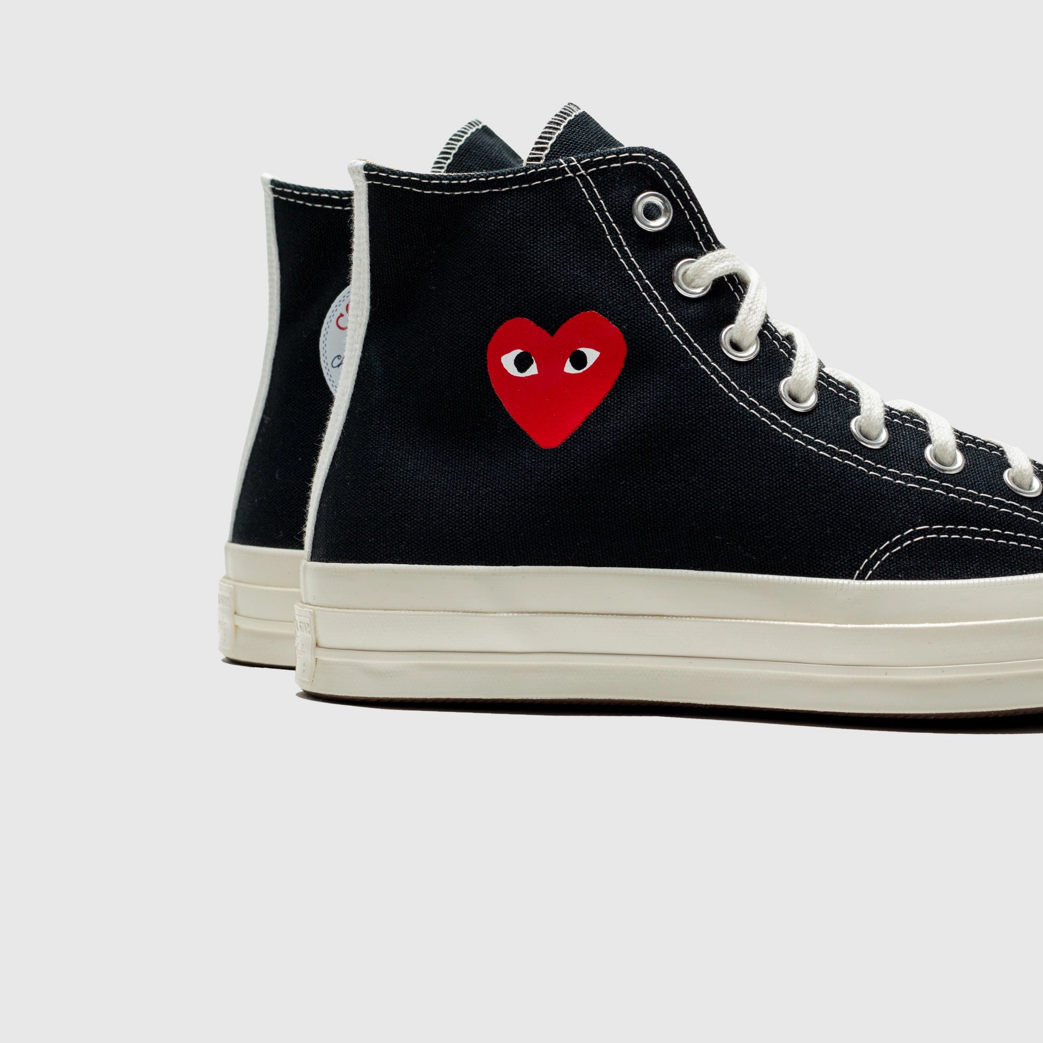CHUCK TAYLOR ALL-STAR '70 HI "BLACK SINGLE HEART" Durable Eyelets