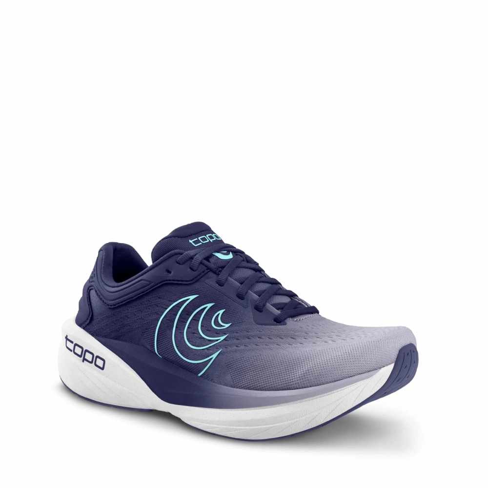 Trail Hike Topo Women's Phantom 4 Sneaker in Purple/Blue