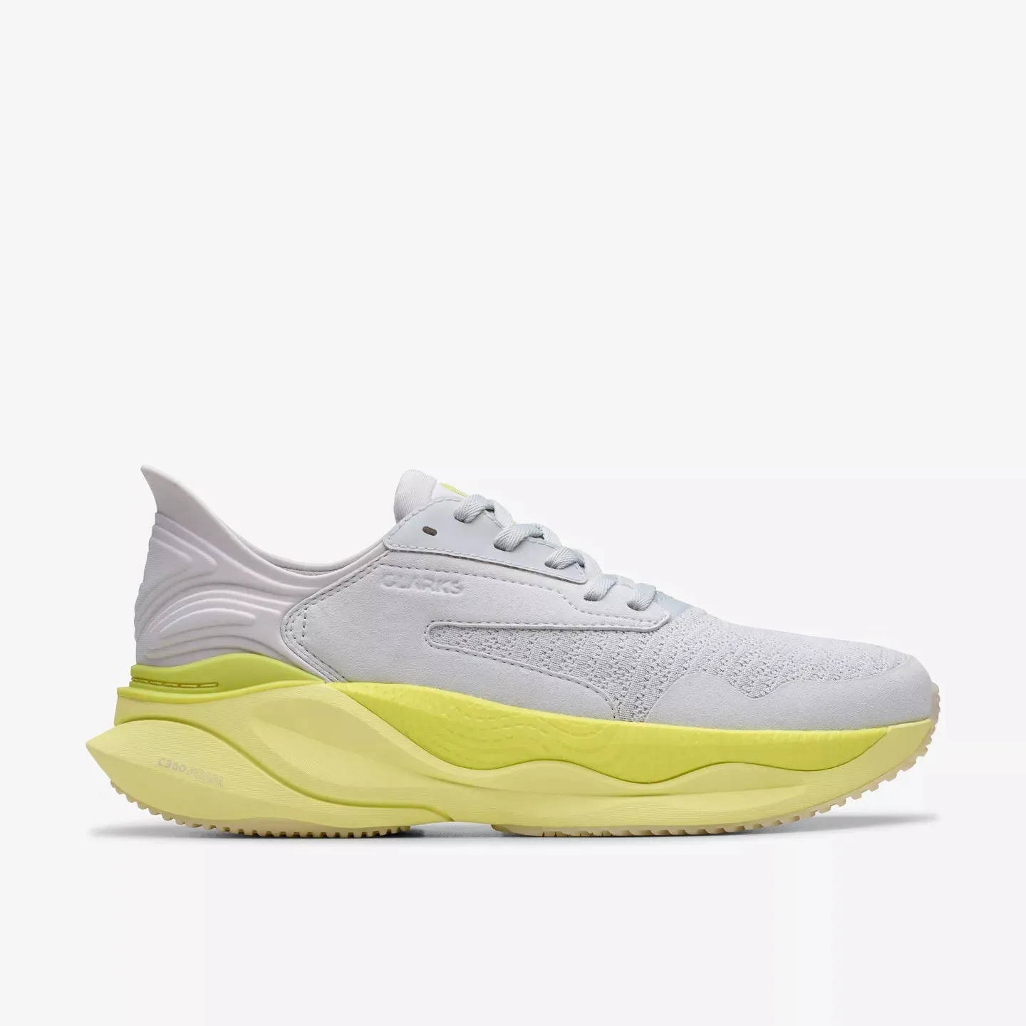 Clarks Men's Pace Sneaker in Lime Combination running in international tracks shoes contemporary - style shoes