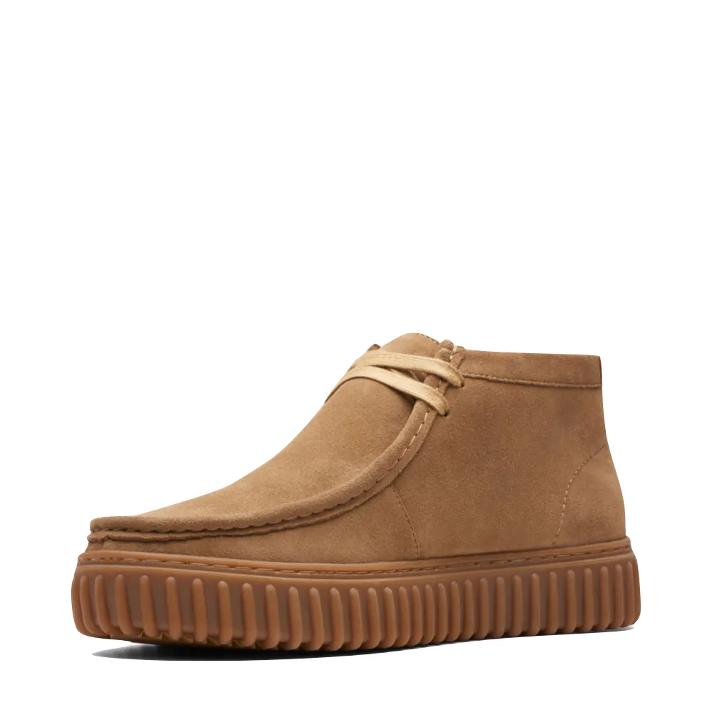 Clarks Men's Torhill Hi Suede Moc Toe Lace Boot in Sand City Moments