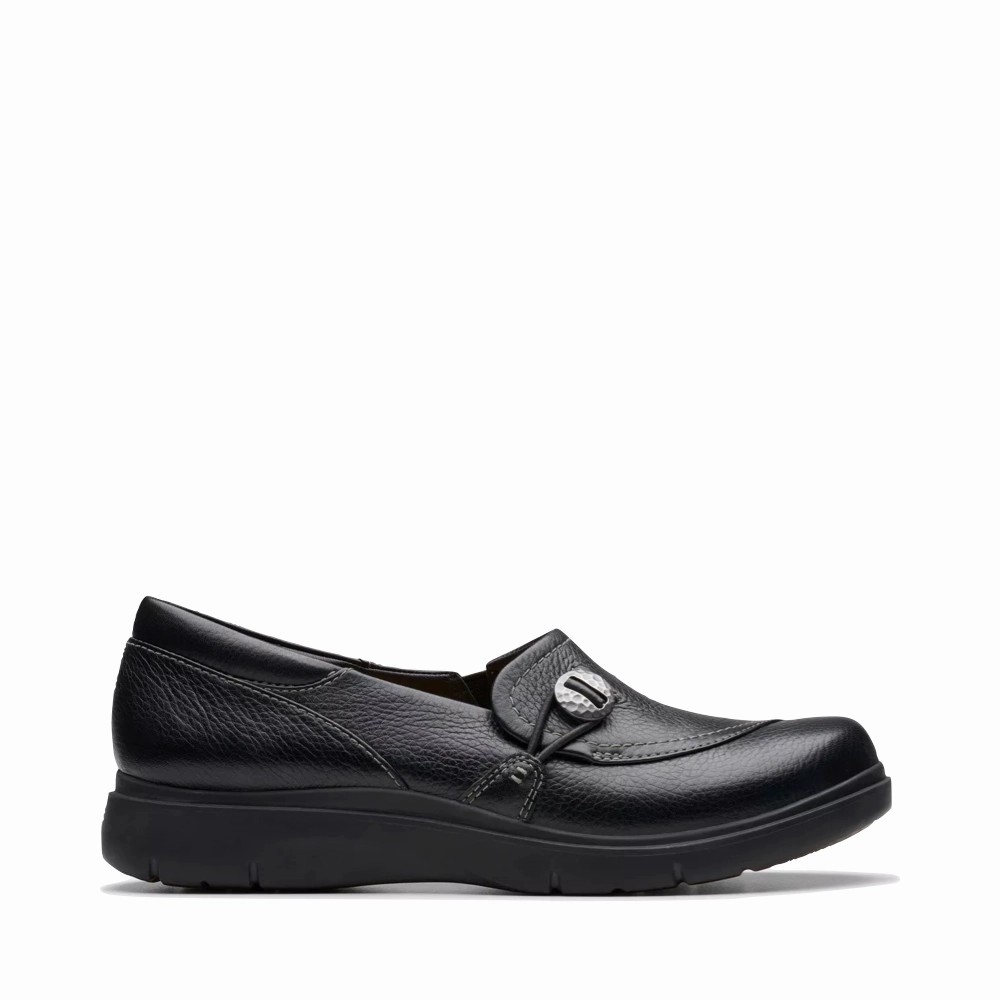 Handcrafted Clarks Women's Certina Ease Leather Loafer in Black