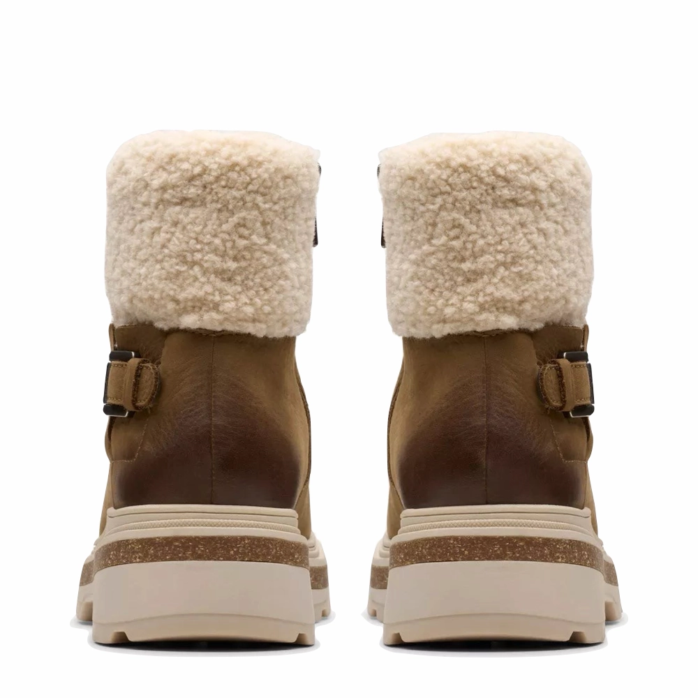 Relax Day Grip Power Clarks Women's Hencroft Madi Warmlined Waterproof Side Zip Ankle Boot in Dark Sand