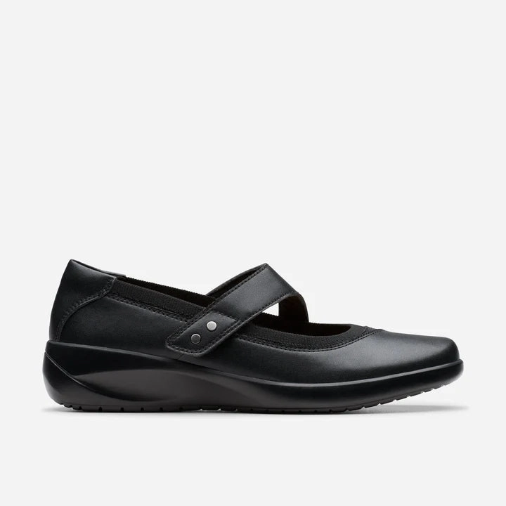 Stretchable Calm Step Clarks Women's Kaetlyn Jane Mary Jane in Black