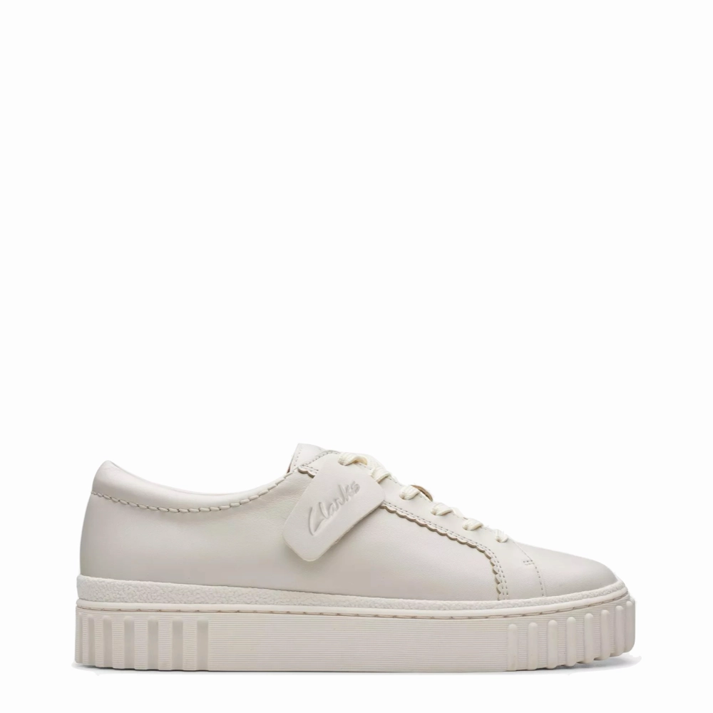 Clarks Women's Mayhill Walk Leather Sneaker in Off White Urban Daily