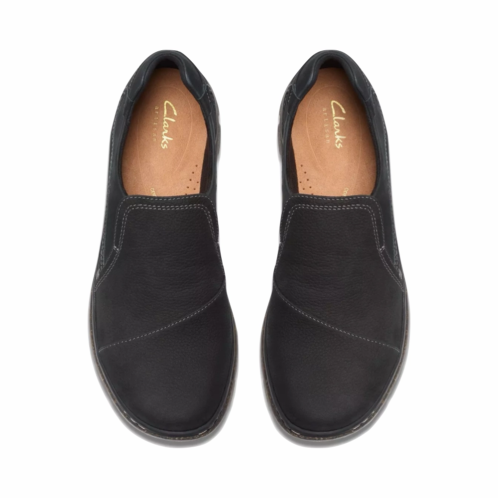 Clarks Women's Orlene Slip On in Black Quick On Lounge Wear