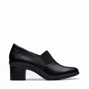 Clarks Women's Shaya Tess Heeled Shoe in Black Opera Night