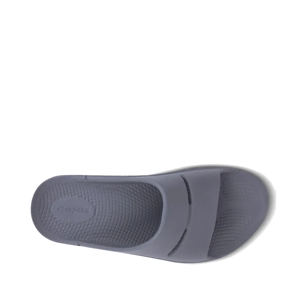 Fog Step OOfos OOahh Slide Sandal in Slate