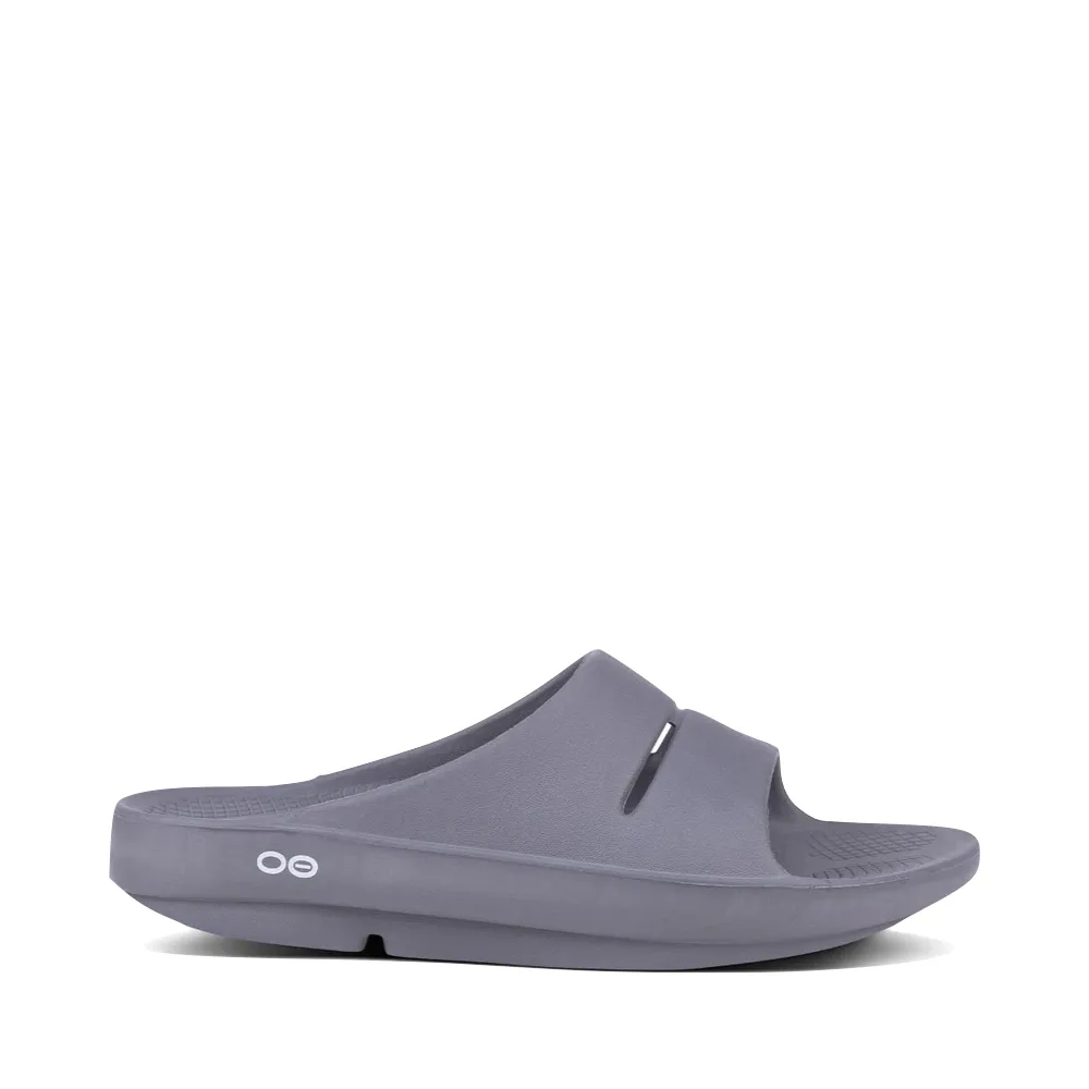 Park Ready OOfos OOahh Slide Sandal in Slate