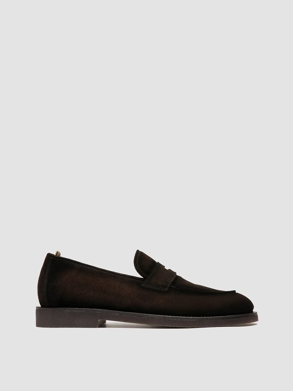 OPERA FLEXI 101 - Dark Brown Suede Penny Loafers Work Agenda