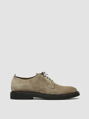 HOPKINS FLEXI 201 - Taupe Suede Derby Shoes Classic Leather