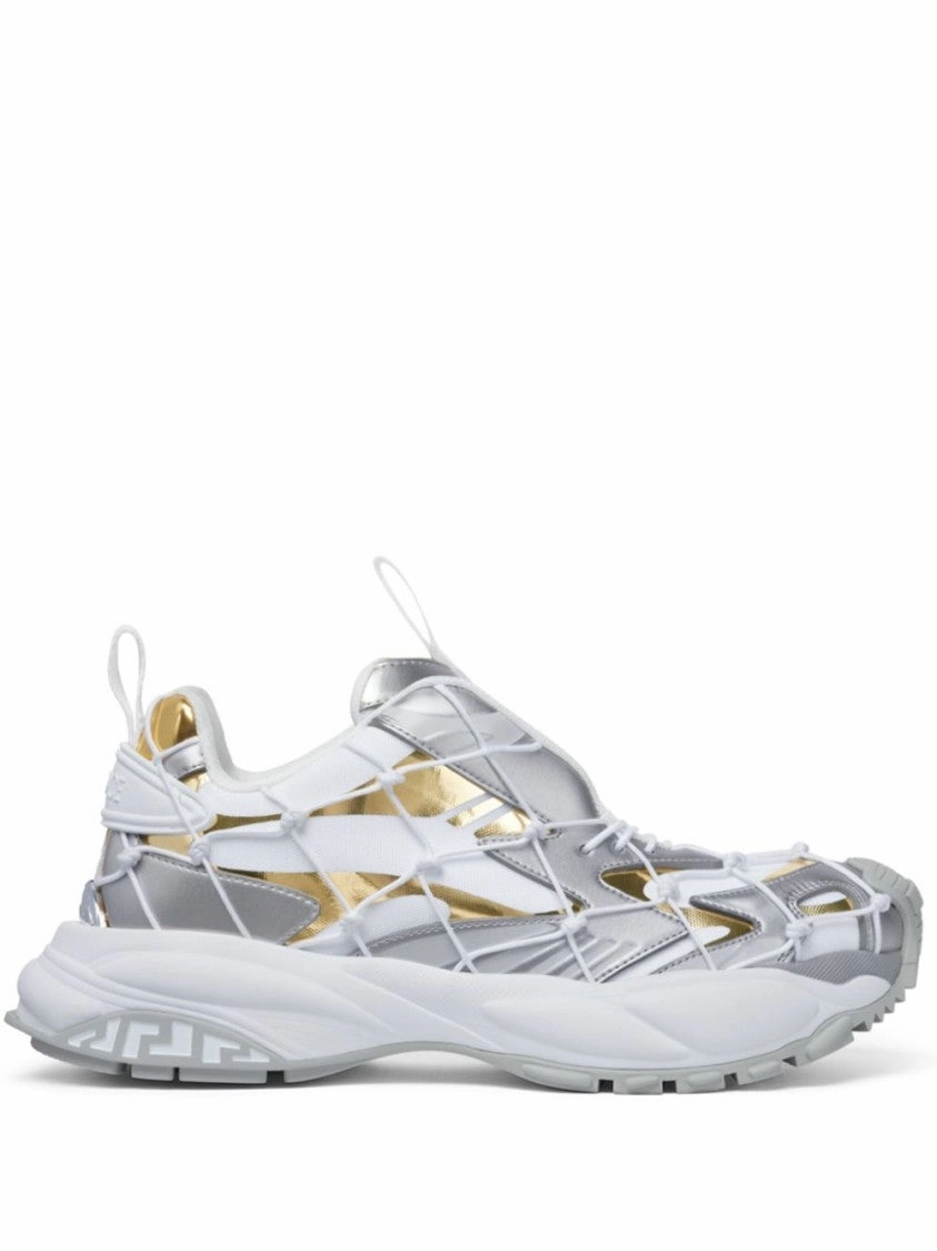 affordable shoes SyntheticUpper Color-Block Sneakers With Metallic Accents