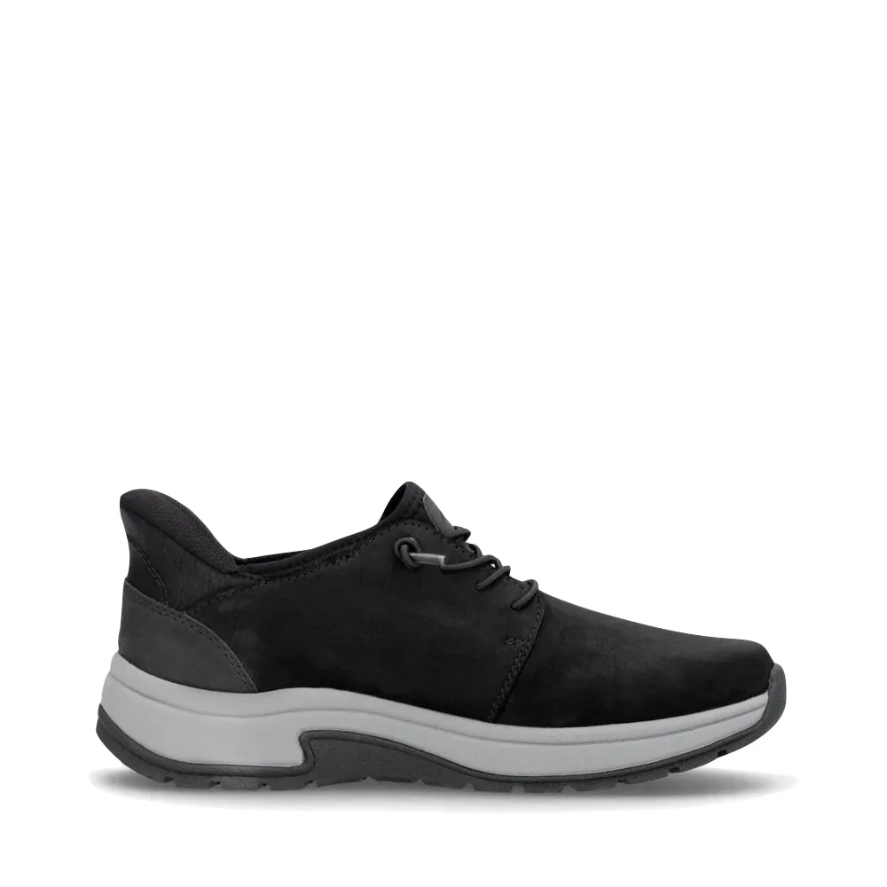Fashion-Forward Look Rieker Men's Bruce 50 Elastic Lace Shoe in Black
