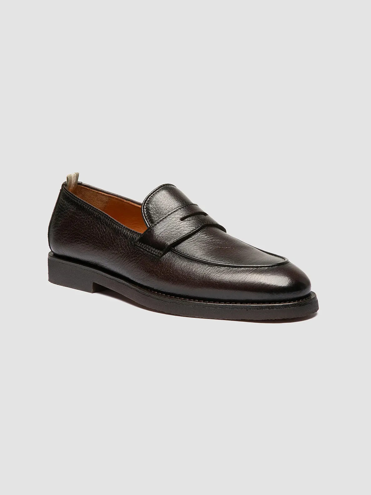 OPERA FLEXI 101 - Dark Brown Leather Penny Loafers Ankle Support