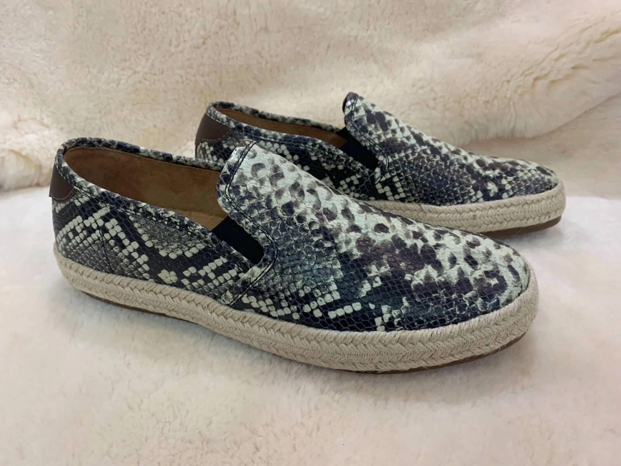 Men's Grayson Slip On Sneaker In Sand Python Print odor - resistant shoes microfiber running option