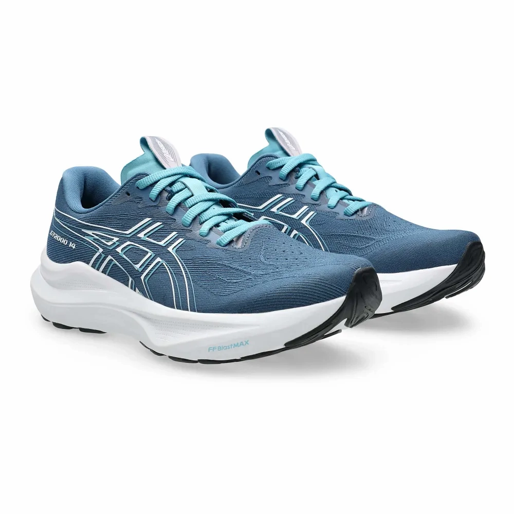 Parkour Run All-Purpose Use Asics Women's GT-2000 14 Sneaker in Winter Sea/White