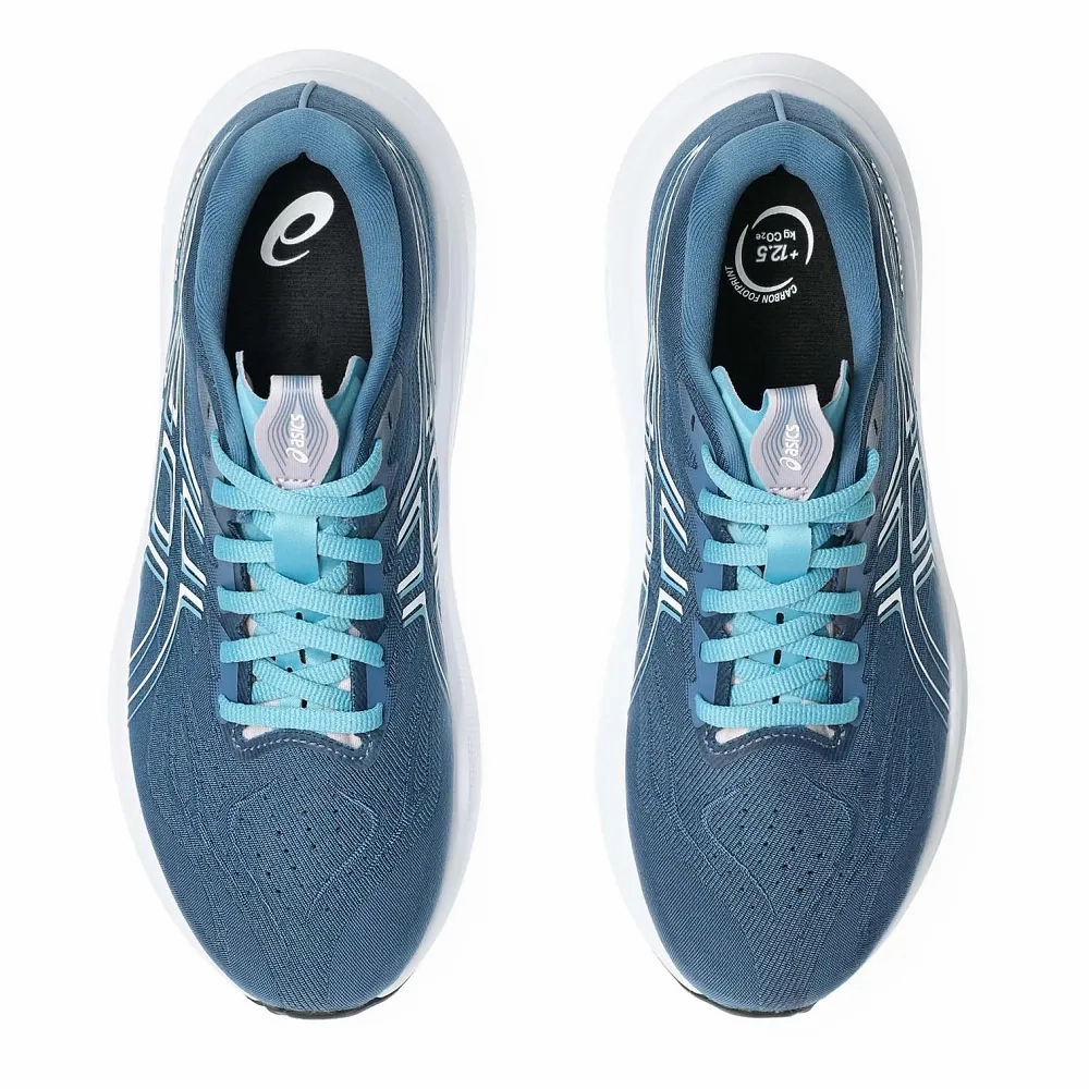 Asics Women's GT-2000 14 Sneaker in Winter Sea/White Mesh Detail Drop Step