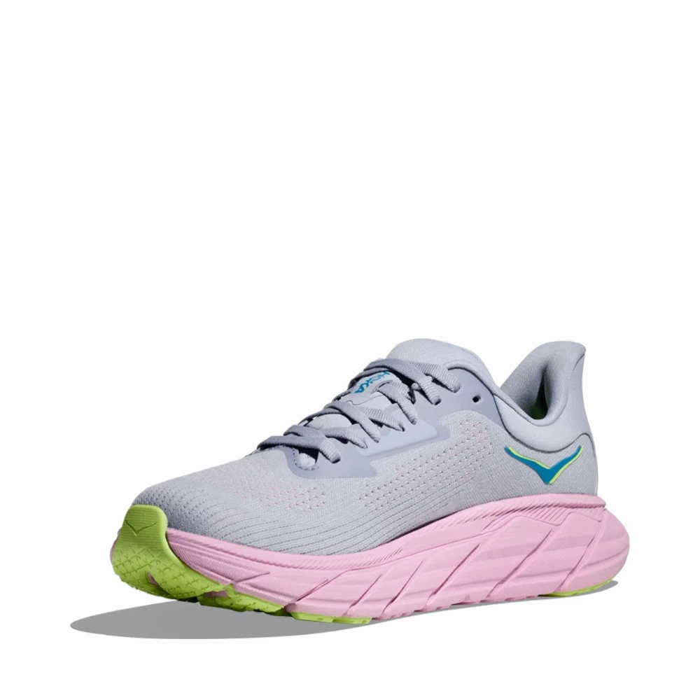 Hoka Women's Arahi 7 Sneaker in Gull/Pink Twilight City Light Running Comfort