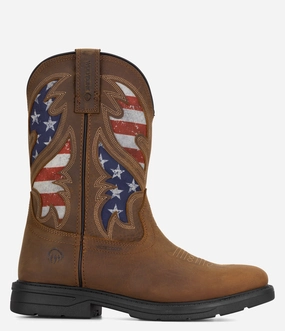 Wolverine Rancher Flag Steel Toe Wellington Work Boot - Men All Weather Mountain Hike Long Haul