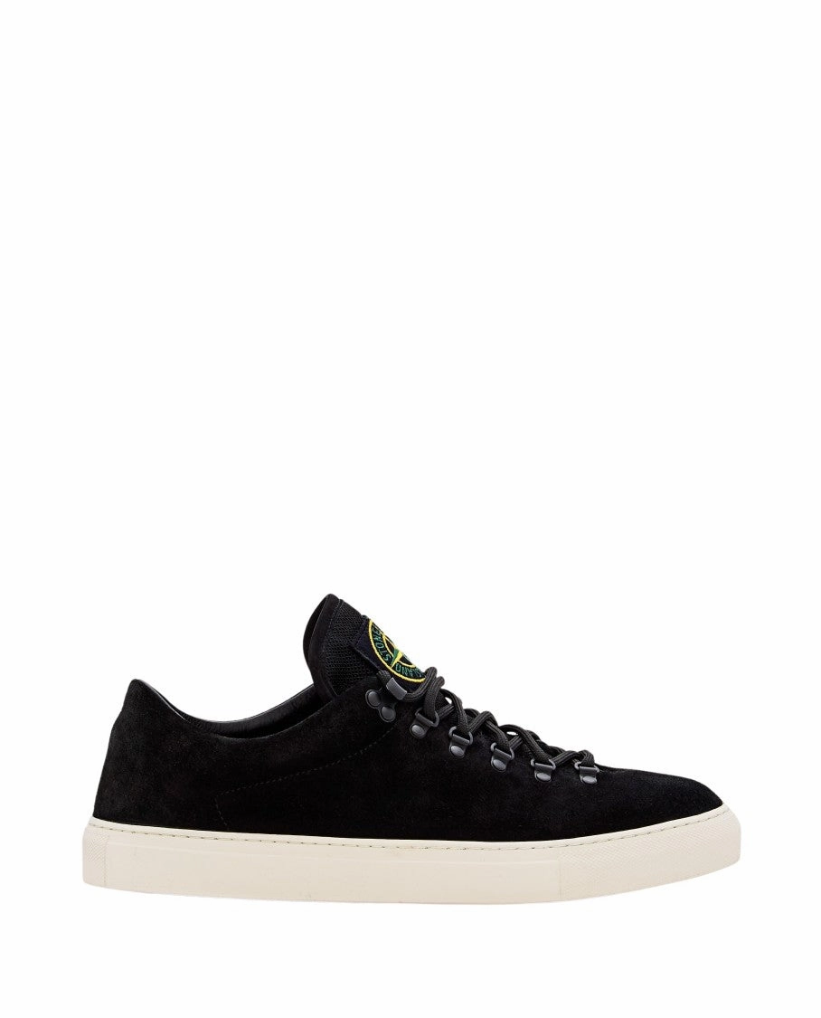 Black Suede Sneakers With Lace-Up Closure adaptable shoes Ergonomic Fit
