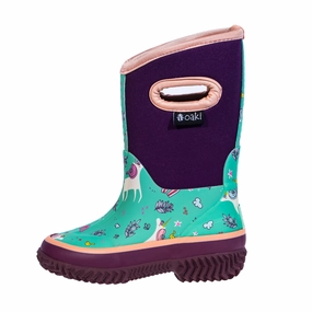Causal Booties Foot Support Snooty Unicorn Neoprene Rain/Snow Boots