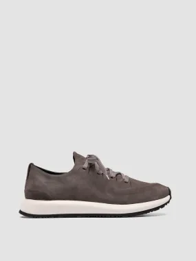ENTIRE 001 - Grey Suede Low Top Sneakers lace - up shoe model