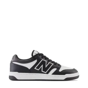 New Balance Men's 480 Sneaker in White with Black clearance shoes